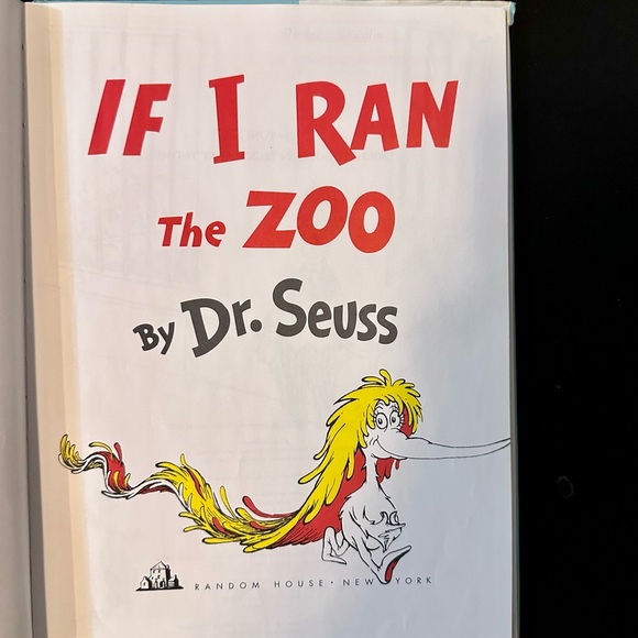 Large Print 8 x 11 If I Ran the Zoo Dr Seuss Hardcover Book - Picture 3 of 7